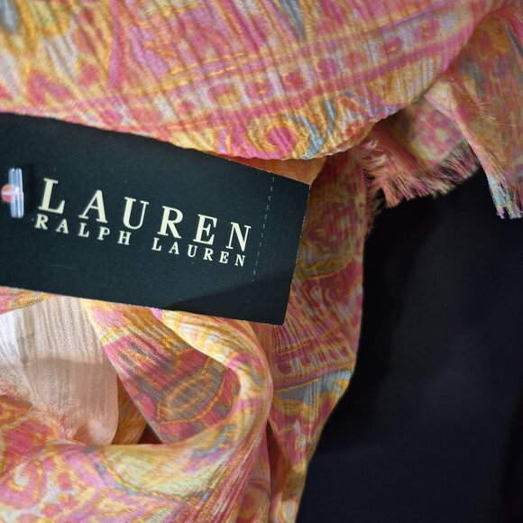 NWT Ralph Lauren 100% Silk Square Scarf - Picture 3 of 7